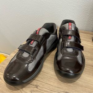 Prada Classic Strap Sneakers in Brown Sport Patent USA Men’s 10 *Offers welcome